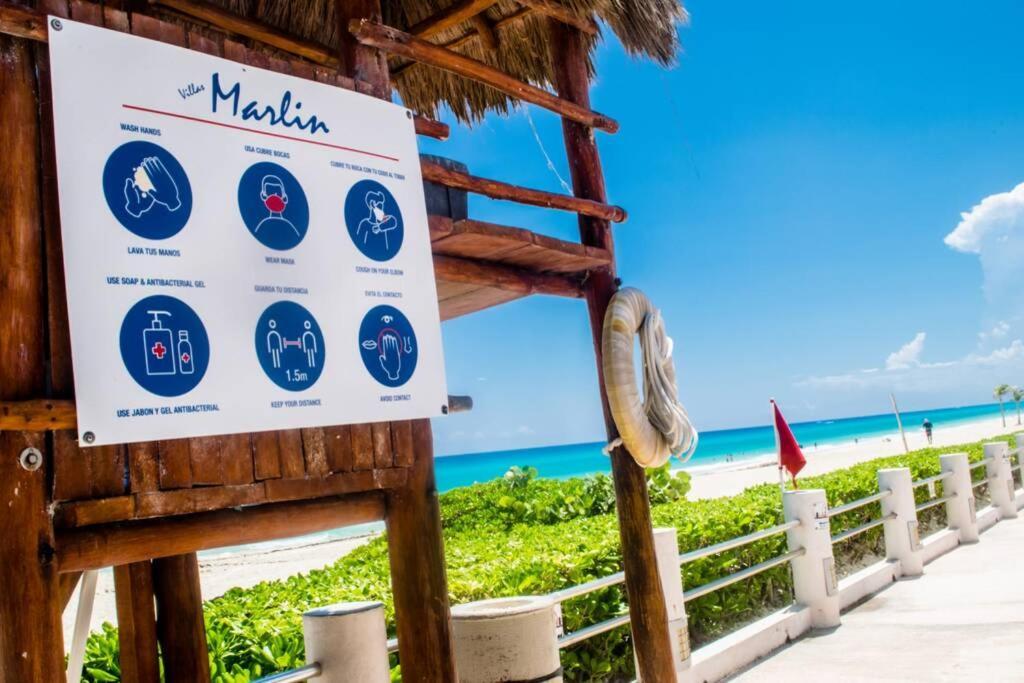 Villas Marlin 108, A Pie De Playa, Albercas, Jacuzi, Ubicacion Inmejorable 坎昆 外观 照片